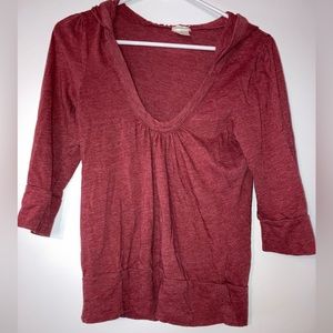 Maurice’s 3/4 sleeve hooded shirt